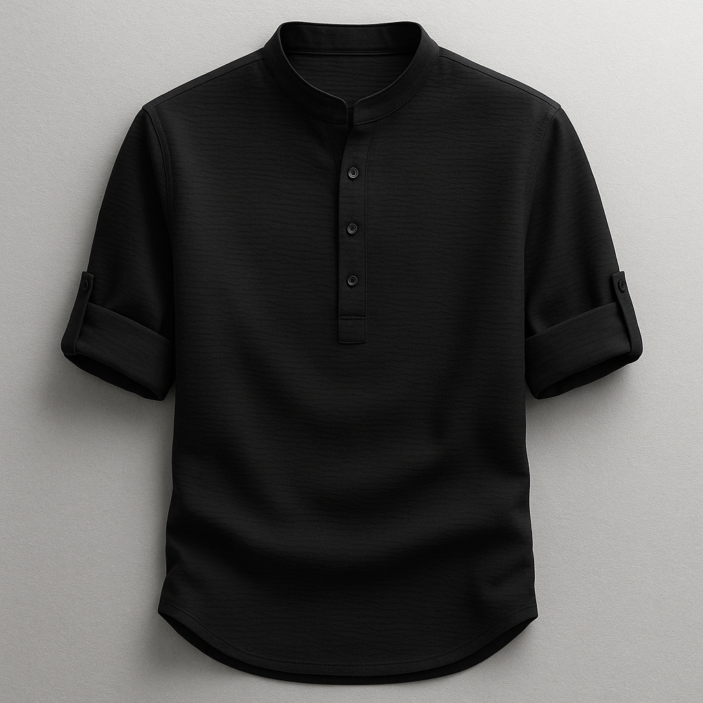 Adrian – Versatile Mandarin Collar Shirt